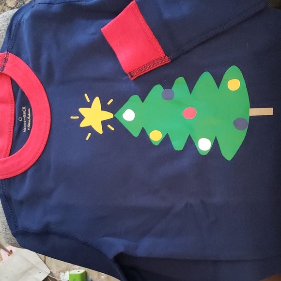 Moon and Back by Hannah Anderson Organic Cotton Christmas 2PC PJ'S Size 12 - Picture 2 of 10